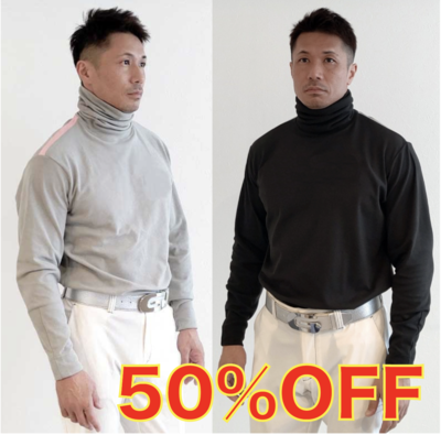 4WAYストレッチ・タートルネック無地:BLS-276M
