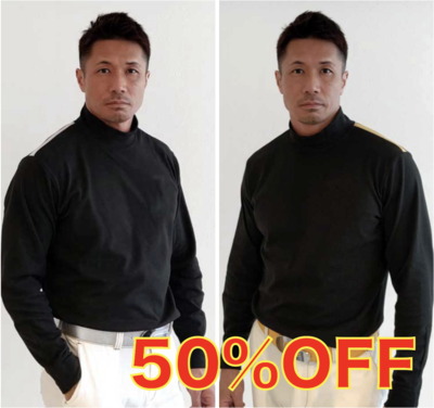 4WAYストレッチ・無地ハイネック:BLS-275M