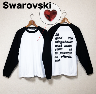 スワロフスキー+バックプリント・Tシャツ:BLT-5000