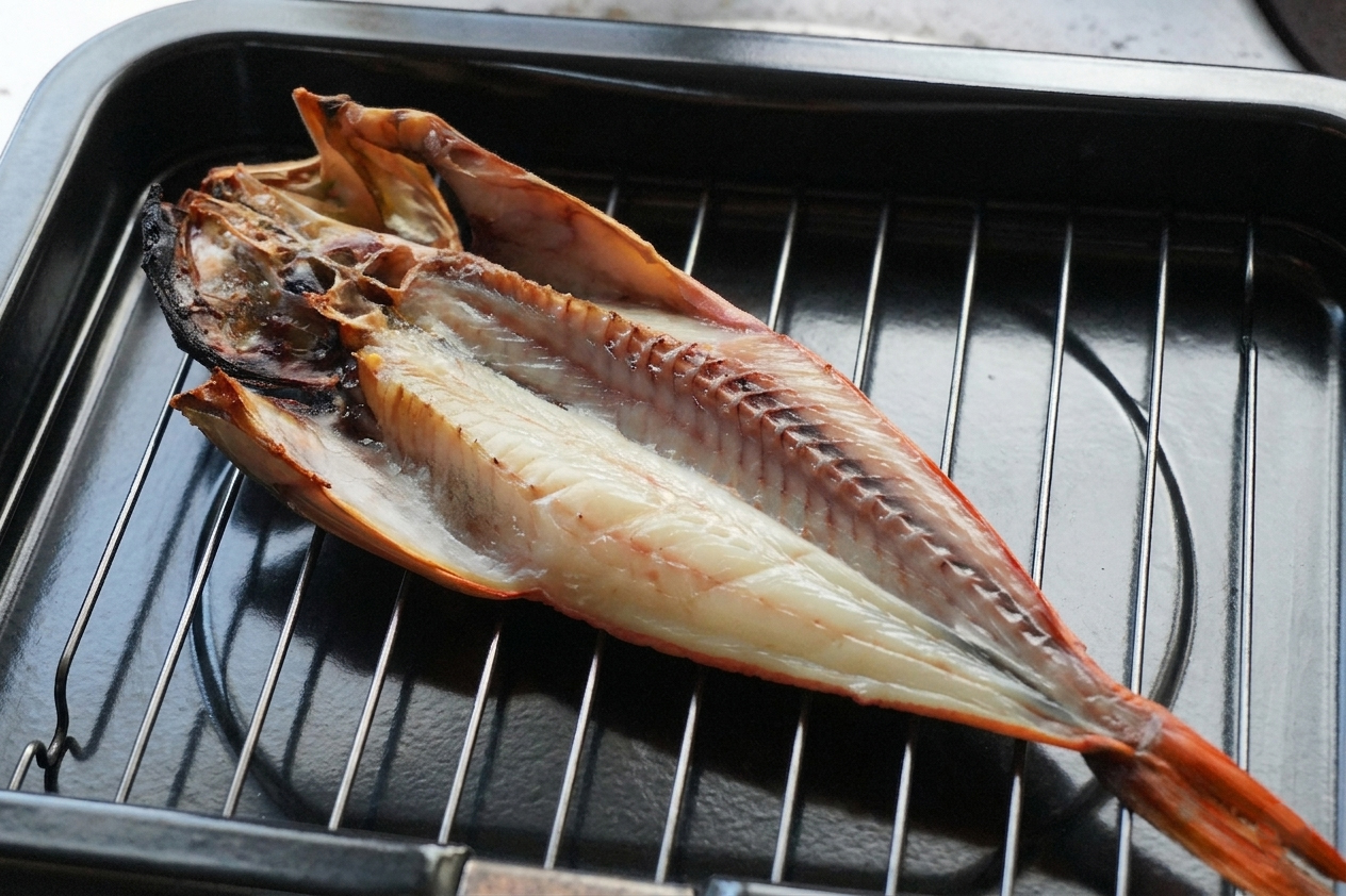 ほうぼう干物の焼き上がりの目安
