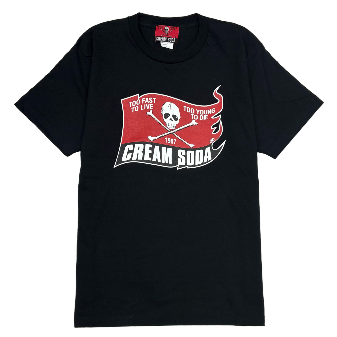 CS スカルフラッグTシャツBLACK | ピンクドラゴン