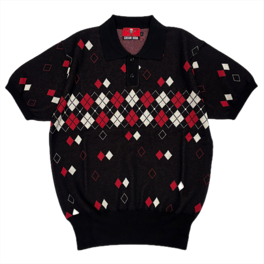 CREAM SODA メンズポロシャツ【ブラックｘレッド/XL】美品 Amazon.co.jp: CREAM SODA ヒョウエリ ポロシャツ 『 RED
