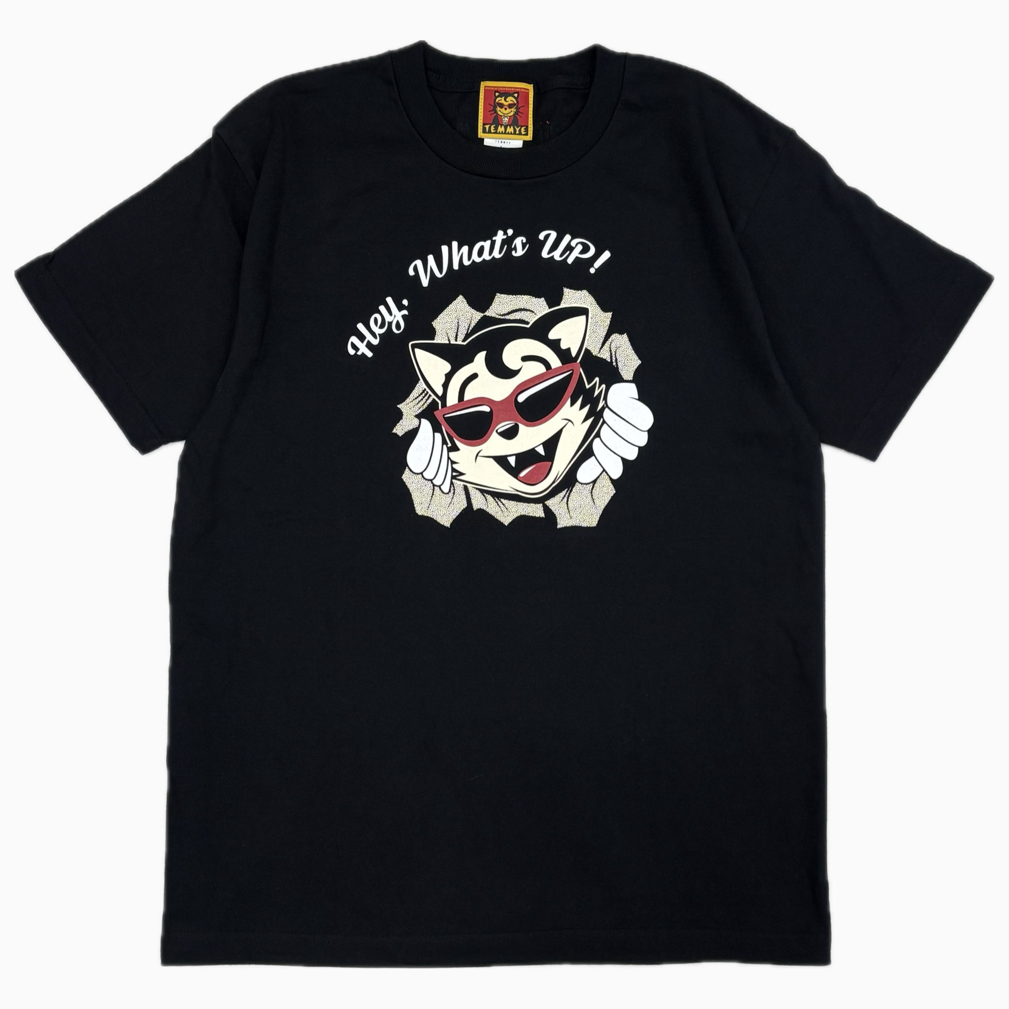 TE What's up TシャツBLACK | ピンクドラゴン