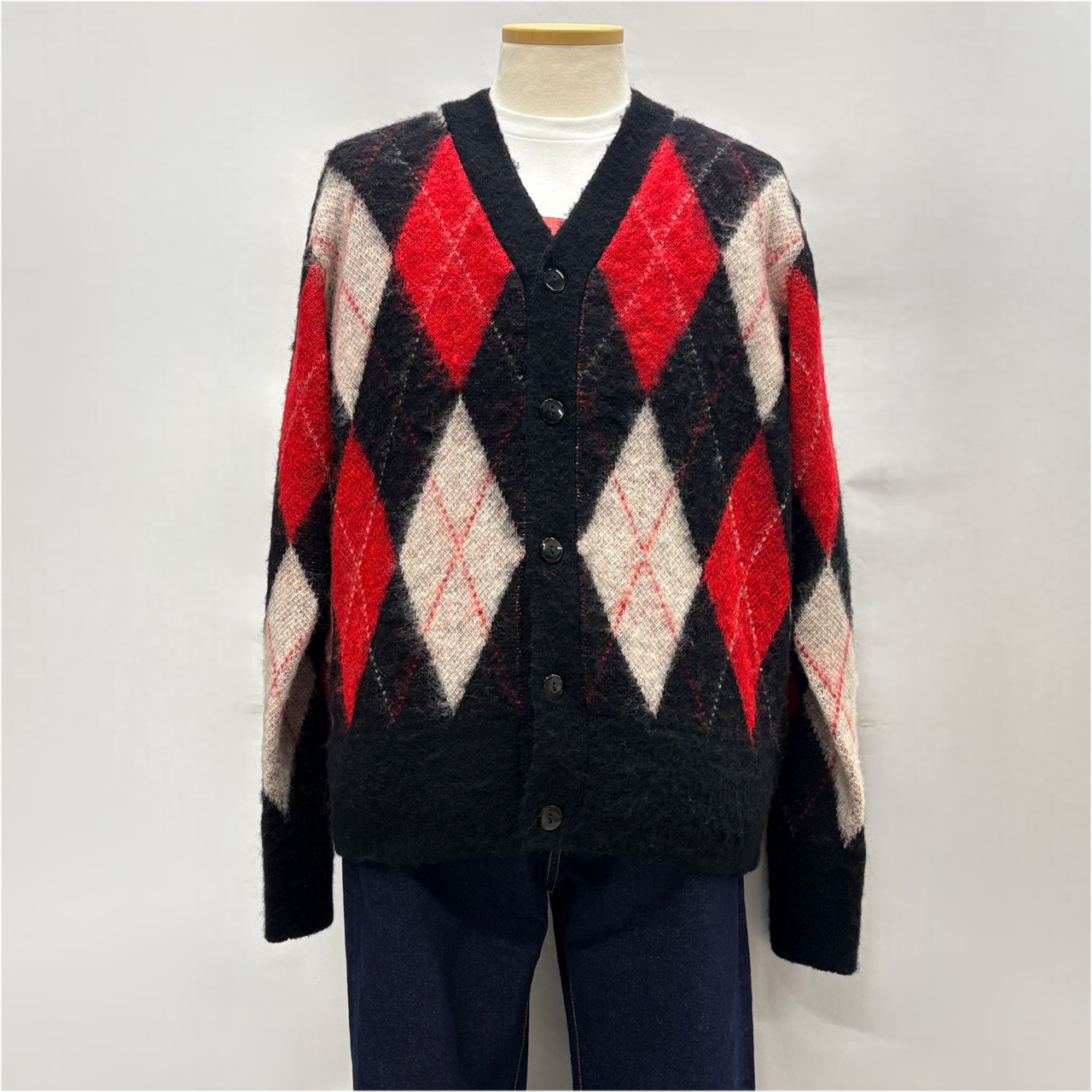 CS モヘア混シャギーニットカーディガンBLACK | ピンクドラゴン