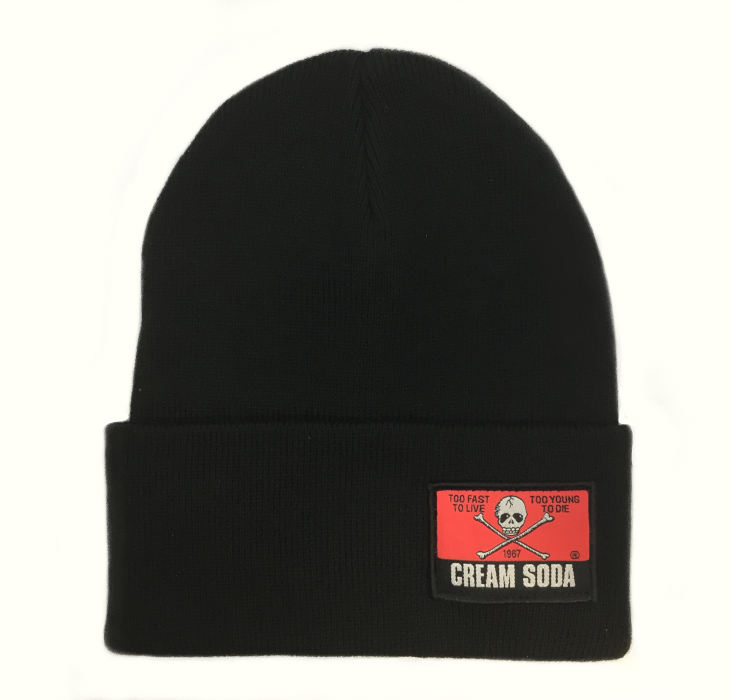 スコロクト　アクリルニットキャップ　/ ブラック　ロゴワッペン　SKOLOCT