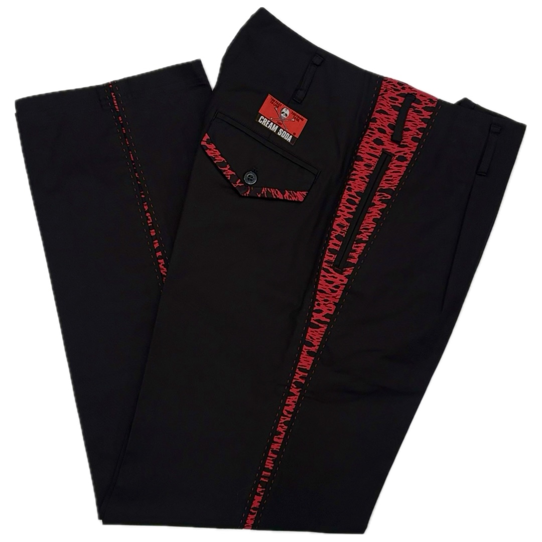 Cream Soda ピンクドラゴン ロカビリー グレーパンツ CS ヒョウ柄V