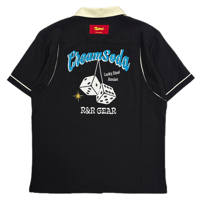 CS ダイス刺繍シャツBLACK