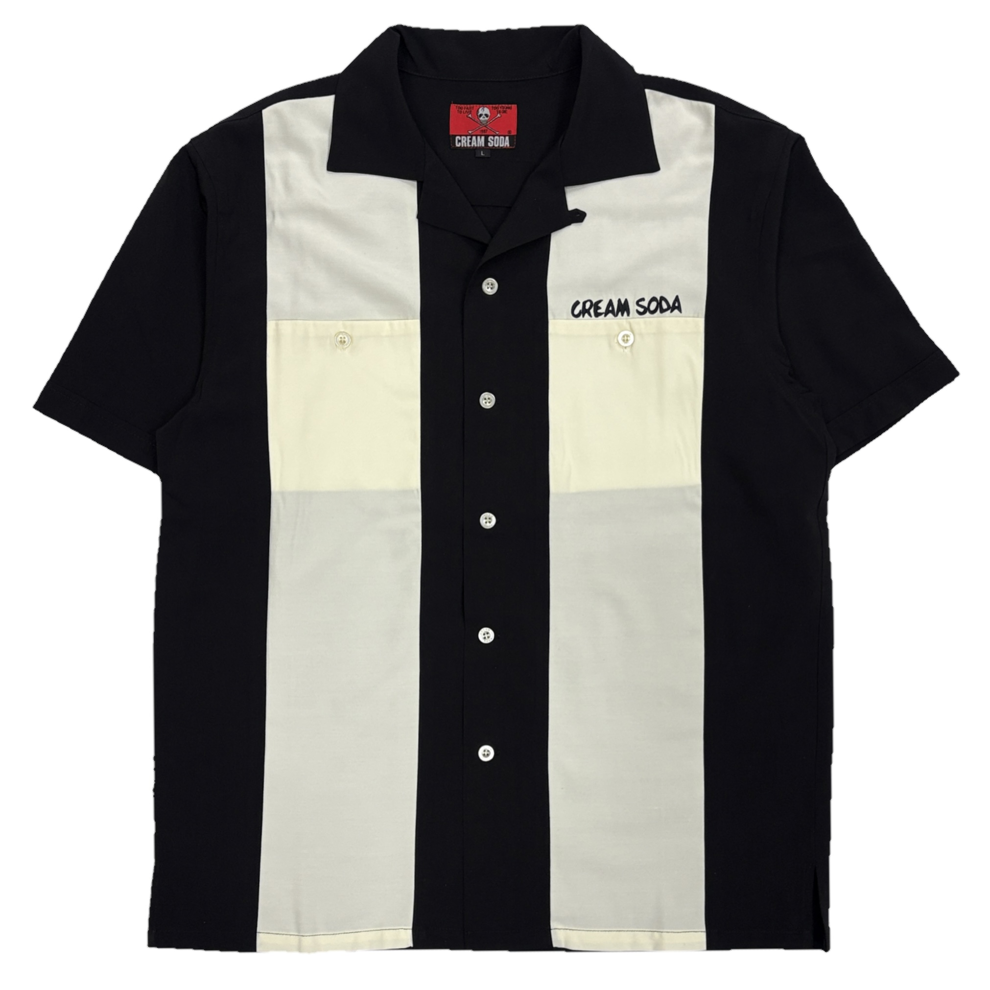 CS 縦切り替えしシャツBLACK | ピンクドラゴン