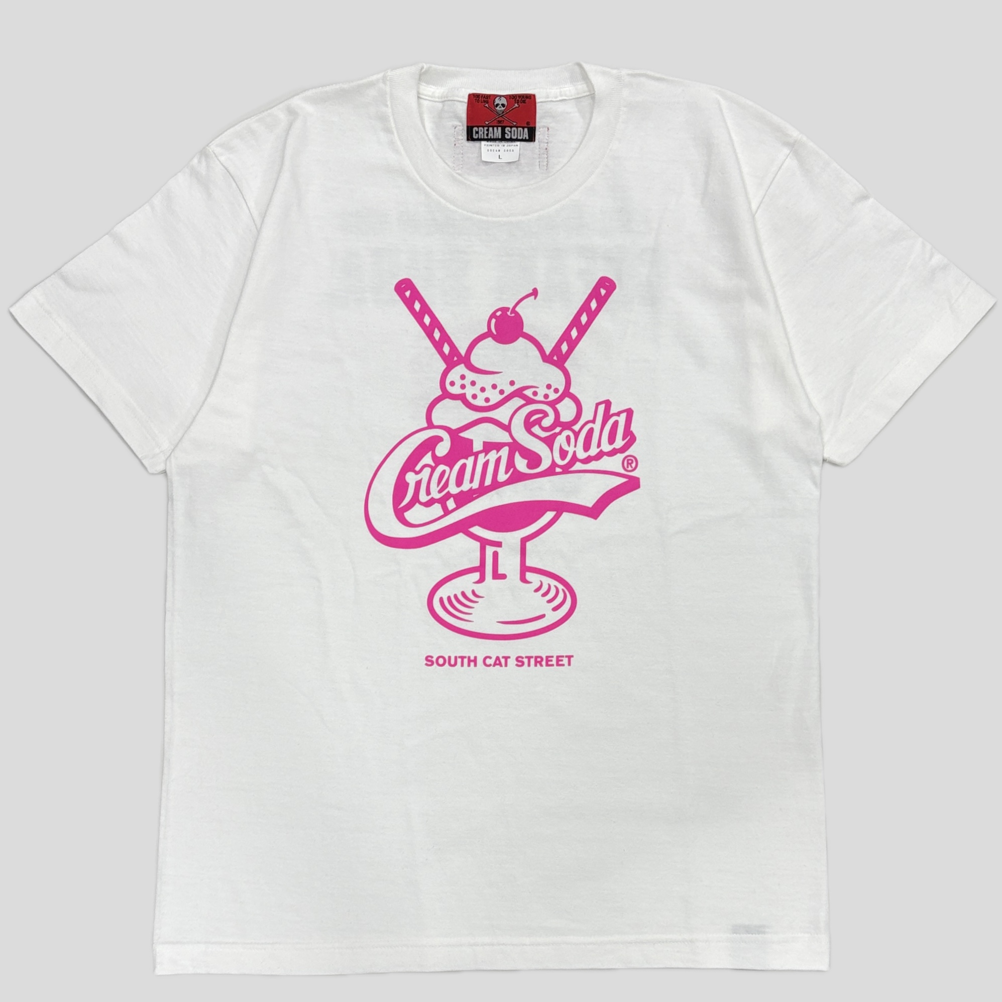 CS ストローTシャツWHITE | ピンクドラゴン