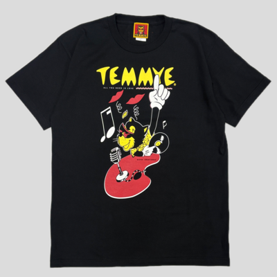 TE DJ TシャツBLACK