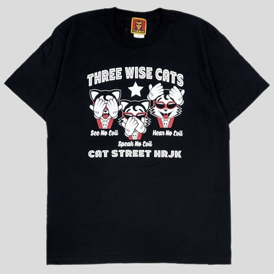 TE THREE CATS TシャツBLACK