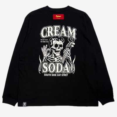 CS スカルベースL/S TシャツBLACK