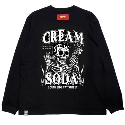 CS スカルベースL/S TシャツBLACK