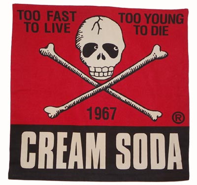 CREAM SODA スカルデザイン クッション 約75cm クッションカバー角ドクロ | ピンクドラゴン