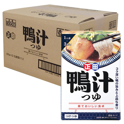 麺でおいしい食卓　鴨汁つゆ50g小袋　3食&times;12箱