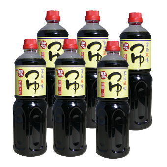 家伝風味3倍つゆ1Lﾍﾟｯﾄﾎﾞﾄﾙx6