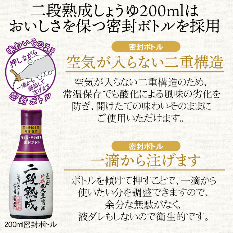 二段熟成200ml密封ボトル