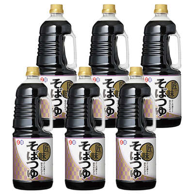 匠味そばつゆ1.8L x6本 業務用 ◎かけ用7〜8倍濃縮 ◎つけ用3〜4 倍濃縮
