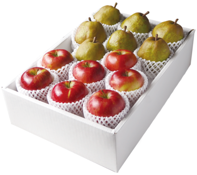 喜ばれる贅沢セット！特秀品ラ・フランス４L／ふじりんご詰合せ５ｋｇ