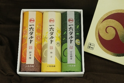 一六タルト「柚子・宇治抹茶・伊予柑」3本入
