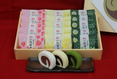 ひと切れ一六タルト「柚子・宇治抹茶・あまおう苺」15個入