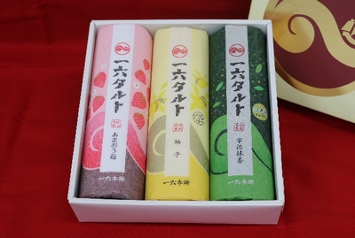 一六タルト「柚子・宇治抹茶・あまおう苺」3本入