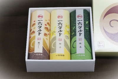 一六タルト「柚子・抹茶・栗づくし」3本入