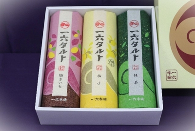 一六タルト「柚子・抹茶・焼きいも」3本入