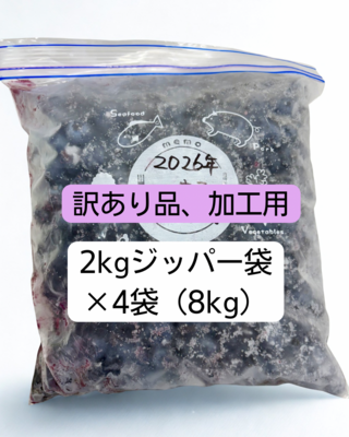 【2026年度産】訳あり冷凍ブルーベリー8kg