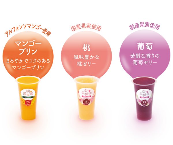 朝の果樹園各種