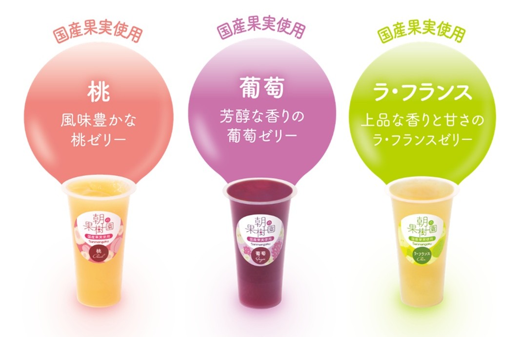 朝の果樹園各種