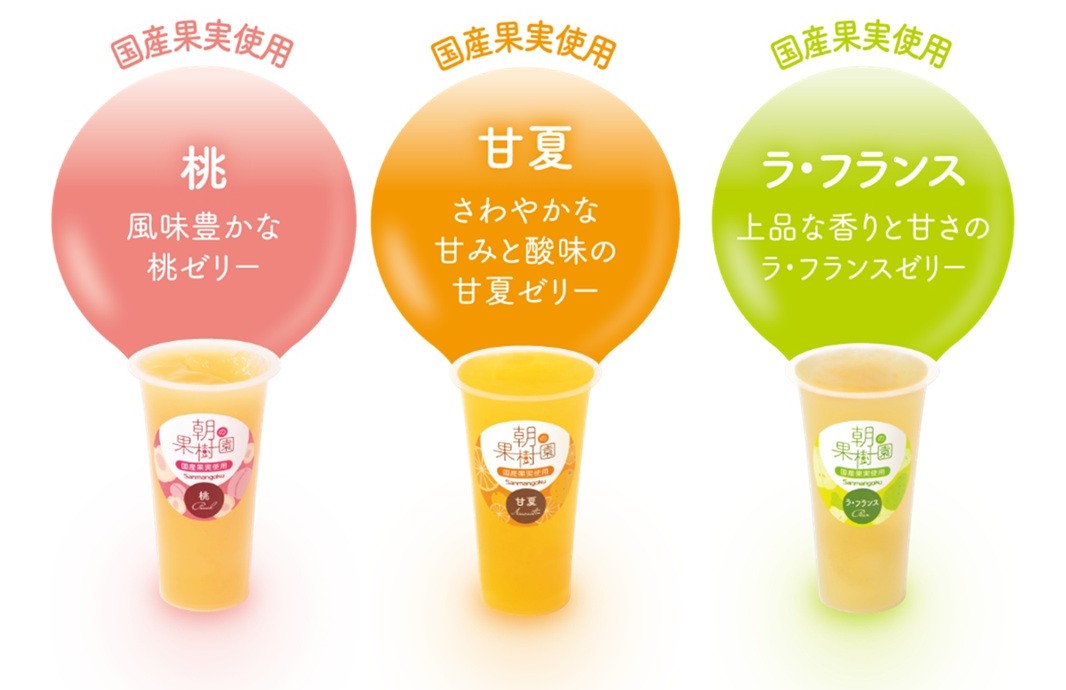 朝の果樹園各種