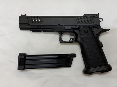 EMG 6mm Pro Shop Staccato XL GBB Airsoft Pistol w/ Hand-Made Stippling Grip - BK (by Army Armament)
