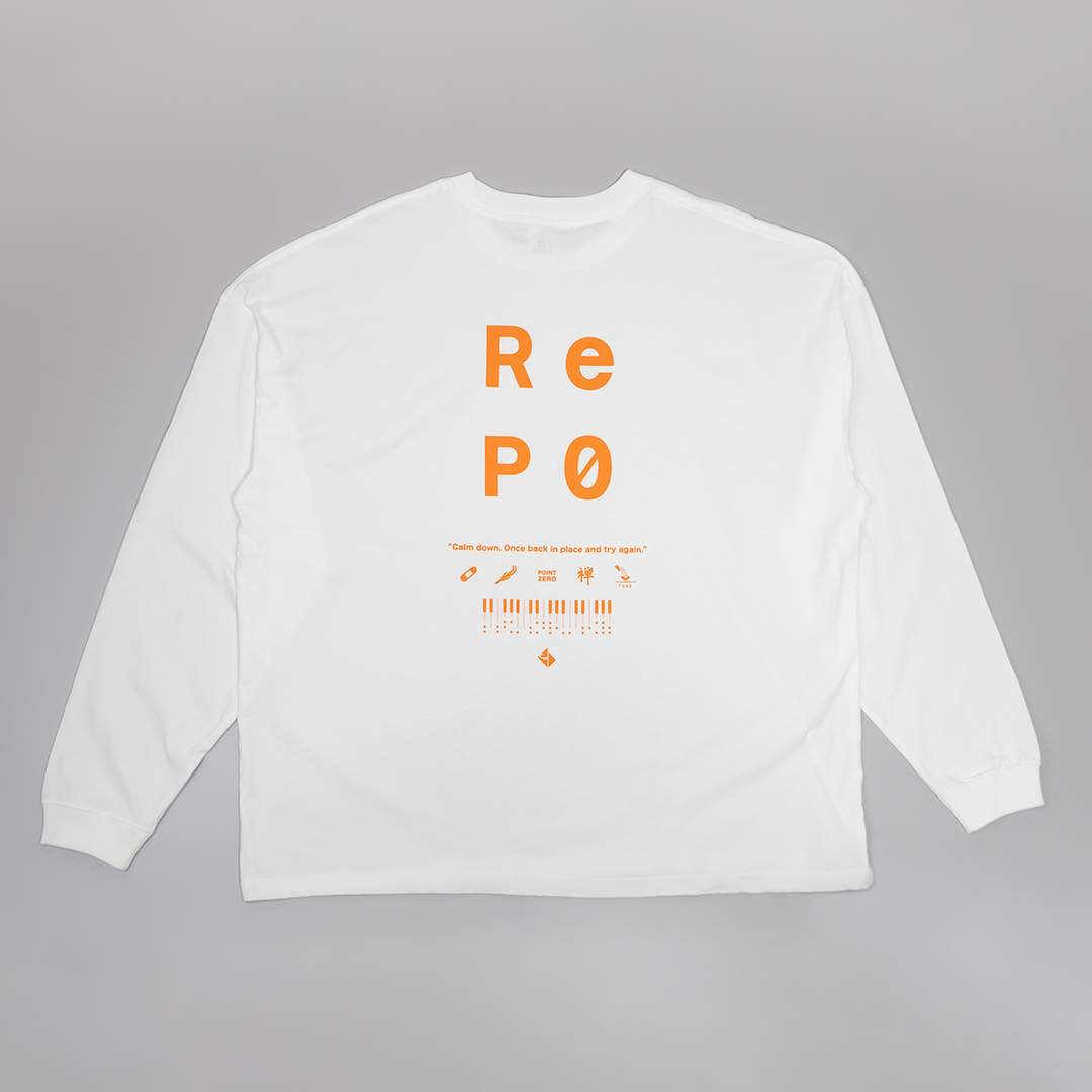 L/S T-SHIRT / ReP0 / WHITE x ORANGE | CRAB WORKS ONLINE STORE