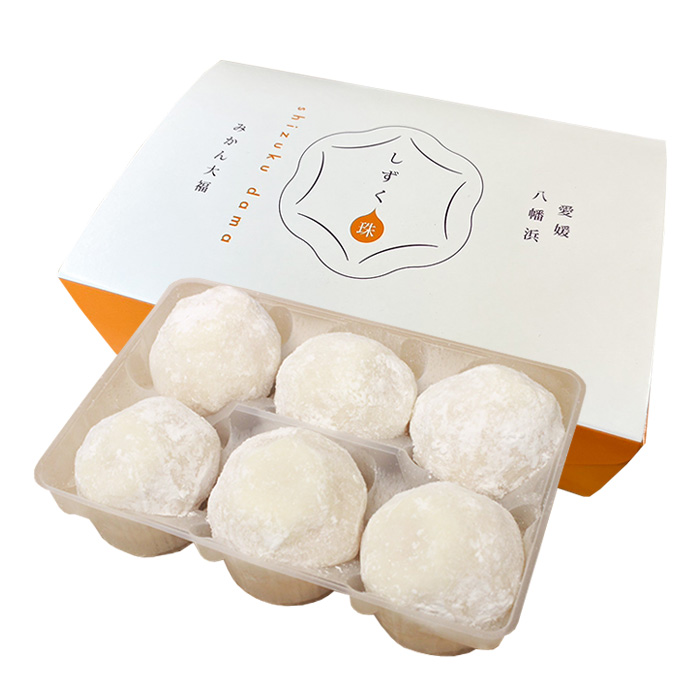 みかん大福「しずく珠」（1包装・パック入り）6個入り | 媛一お
