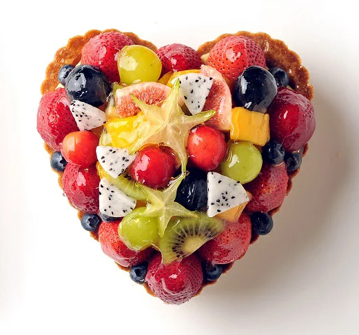 ハート型ミックスフルーツタルト | フランス食堂oeuf