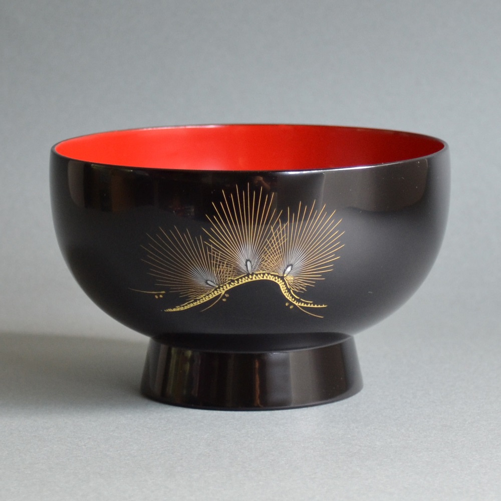 輪島塗り沈金「雷門に棲む龍」お盆 繋い 