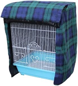 フリース鳥かごカバー DEEPブルーチェック Mサイズ