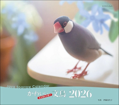 2026年 ミニカレンダー かわいい文鳥