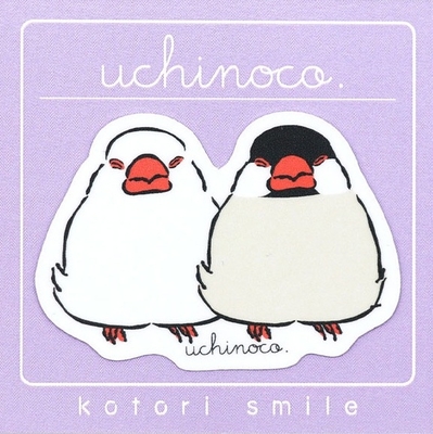 FA　ダイカットステッカー　文鳥ズ