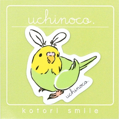 FA　ダイカットステッカー　うさ耳セキセイ　グリーン