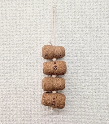 あるば　コルク&times;木ビーズ　ジャンボ