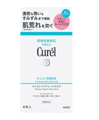 キュレル潤浸保湿モイストリペアシートマスク　４枚　