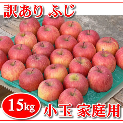 秋田産 ふじりんご 家庭用 小玉　15キロ