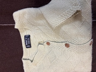 カシミヤ100％１６番４ply（中細タイプ）デザインカーディガン