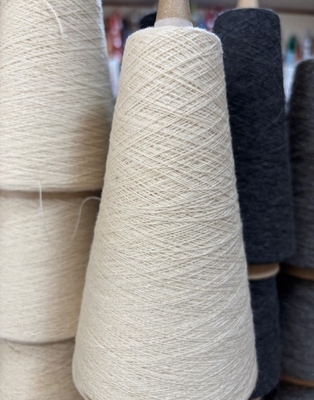 カシミヤ１００％１６番生成り（白）