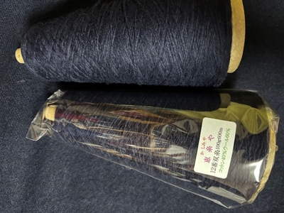 コットン40％ウール60％１２番双糸の黒