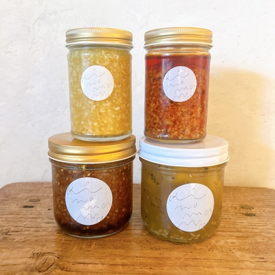 季節のお得セット（フルーツ酵素シロップ、中華麹、発酵ラー油、プルコギのタレ）