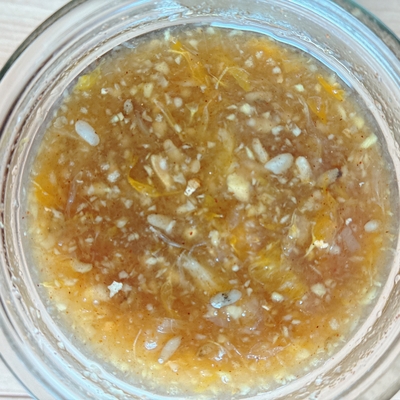 フルーツ酵素シロップ（あすみ、スイートスプリング、りんご、レモン、生姜、スパイス）