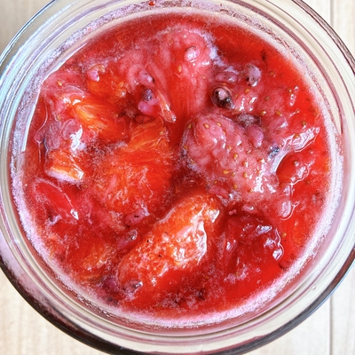 フルーツ酵素シロップ（いちご、ブラッドオレンジ、サワーチェリー）